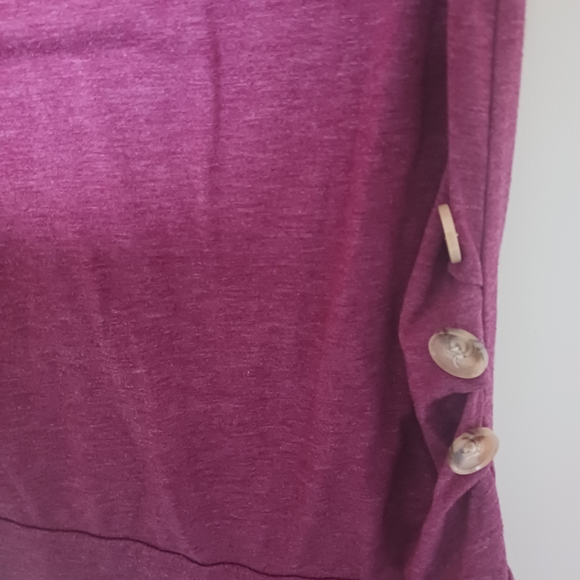 Women's Purple Button-Detail Nursing Top - Picture 3 of 4